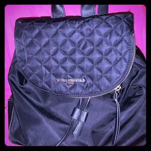 Karl Lagerfeld “Cara” black  knapsack backpack